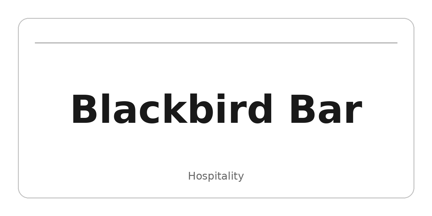 Blackbird Bar